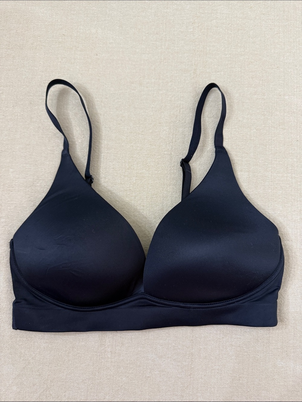 Soma Enbliss Luxe Plunge Bralette Navy Convertible Pull Over Bra Small